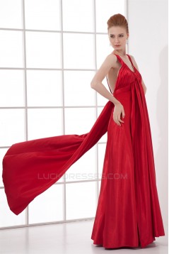 Elastic Woven Satin Floor-Length Scoop Sleeveless Prom/Formal Evening Dresses 02020721