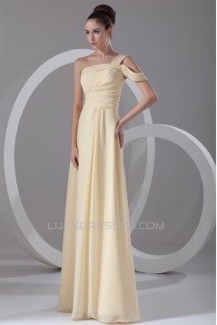 A-Line Floor-Length Chiffon One-Shoulder Prom/Formal Evening Dresses 02020737