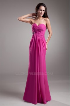 Floor-Length Sleeveless Chiffon Silk like Satin Prom/Formal Evening Dresses 02020757