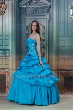 Floor-Length Sweetheart Satin Taffeta Beading Prom/Formal Evening Dresses 02020762