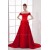 Off-the-Shoulder Sleeveless A-Line Court Train Prom/Formal Evening Dresses 02020782