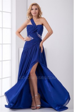 One-Shoulder Beading A-Line Chiffon Prom/Formal Evening Dresses 02020783