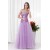 A-Line Strapless Beaded Long Purple Prom Evening Formal Dresses 02020810