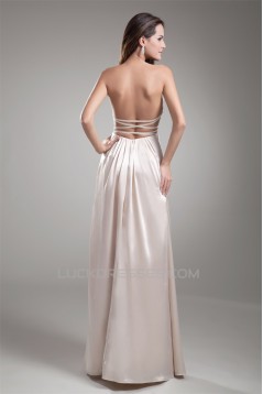Silk like Satin Beading Sheath/Column Floor-Length Prom/Formal Evening Dresses 02020850