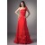 A-Line Silk like Satin Net Handmade Flowers Prom/Formal Evening Dresses 02020858