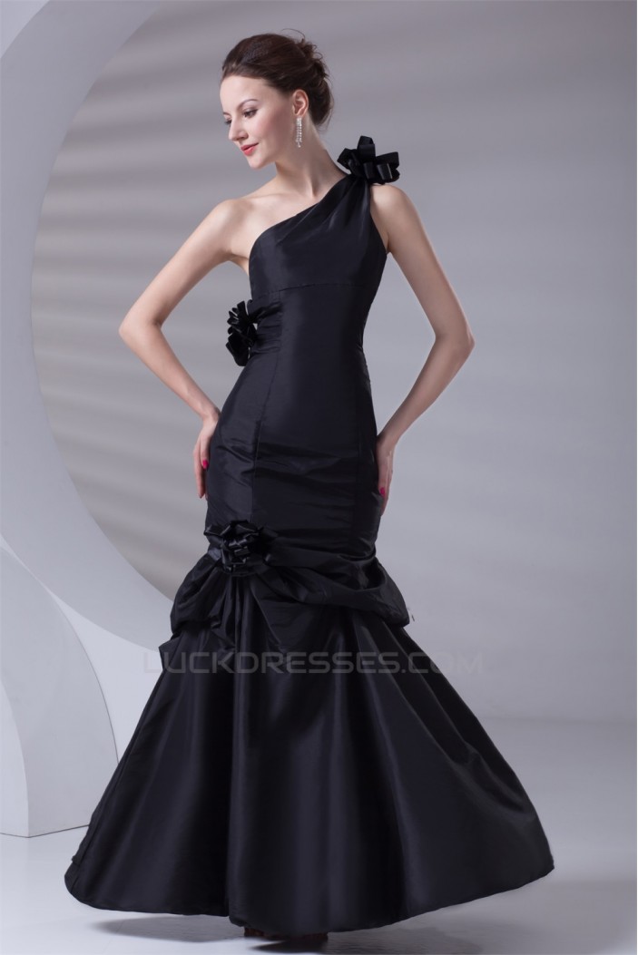Mermaid/Trumpet Taffeta Floor-Length Prom/Formal Evening Dresses 02020885