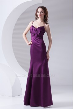 Trumpet/Mermaid Satin Floor-Length Beading V-Neck Prom/Formal Evening Bridesmaid Dresses 02020895