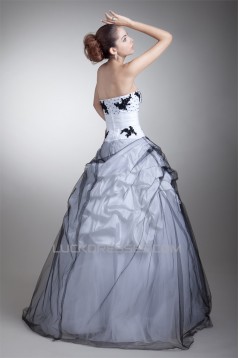 Strapless Satin Net Floor-Length Ball Gown Prom/Formal Evening Dresses 02020926