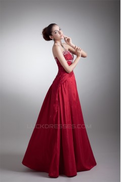 Taffeta Sleeveless Beading Floor-Length Prom/Formal Evening Dresses 02020957