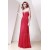 A-Line Sweetheart Beaded Red Long Chiffon Prom Evening Party Dresses 02020973