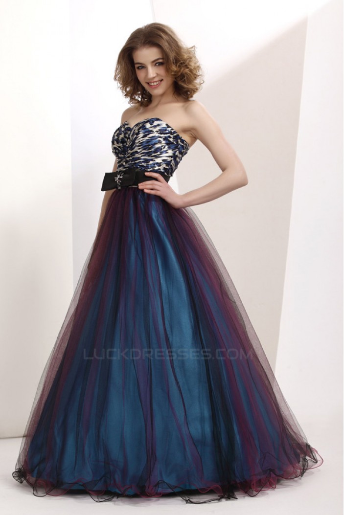 A-Line Sweetheart Long Prom Evening Party Dresses 02020974
