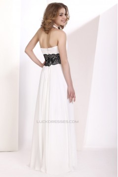 A-Line Halter Lace Chiffon Long Prom Evening Party Dresses 02020979