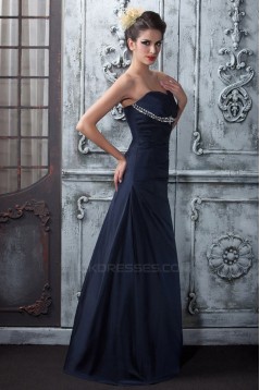 A-Line Strapless Long Prom Evening Party Dresses 02020981