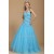 A-Line Sweetheart Beaded Long Blue Tulle Prom Evening Party Dresses 02020984