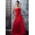 A-Line Beaded Lace Long Red Prom Evening Party Dresses 02020988