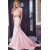 Two Pieces Pink Keyhole Back Prom Evening Formal Dresses 3020002