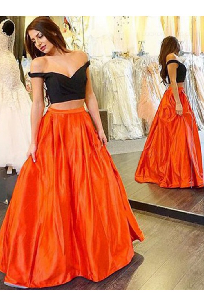 Two Pieces Off-the-Shoulder Prom Evening Formal Dresses 3020028