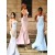 Trumpet/Mermaid Spaghetti Straps Long Prom Evening Formal Bridesmaid Dresses 3020082