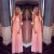 Long Pink Beaded Chiffon Prom Formal Evening Party Dresses 3021014