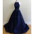 Long Blue Beaded Halter Prom Formal Evening Party Dresses 3021037