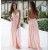 Empire Long Lace Chiffon Pink Prom Formal Evening Party Maternity Dresses 3021085