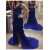 Long Blue Lace Appliques Prom Formal Evening Party Dresses 3021109