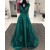 Long Green V-Neck Prom Formal Evening Party Dresses 3021110