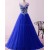 A-Line Long Blue Lace Appliques Prom Formal Evening Party Dresses 3021201