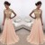 A-Line Gold Lace Appliques Chiffon Prom Formal Evening Party Dresses 3021244