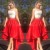 High Low Red White Lace Two Pieces Prom Formal Evening Party Dresses 3021251