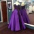Long Purple Prom Formal Evening Party Dresses with Black Lace Appliques 3021267