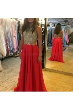 Beaded Chiffon Long Prom Formal Evening Party Dresses 3021353