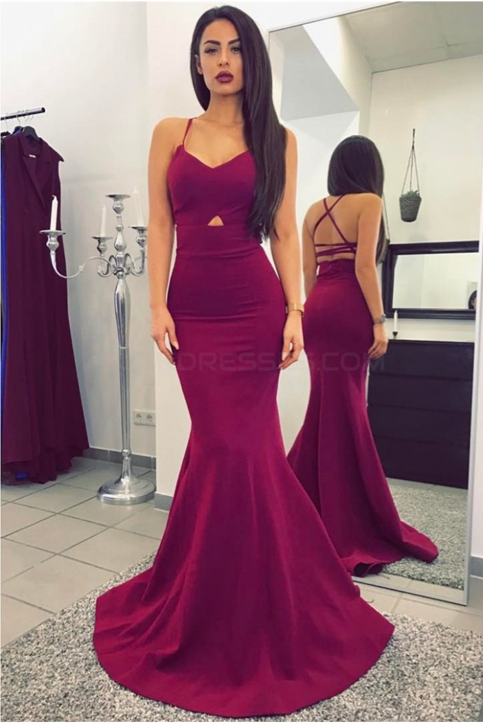 Mermaid Spaghetti Straps Prom Formal Evening Party Dresses 3021357