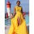 Long Yellow Chiffon Prom Formal Evening Party Dresses 3021414