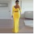 Two Pieces Yellow Long Sleeves Prom Formal Evening Party Dresses 3021418
