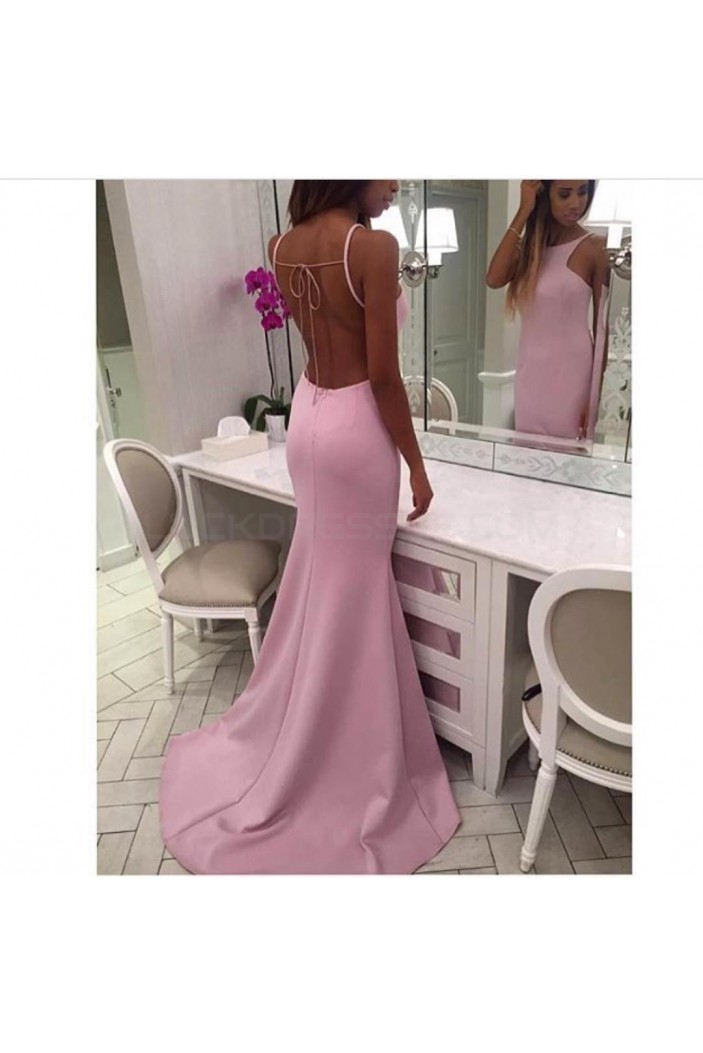 Long Pink Mermaid Prom Formal Evening Party Dresses 3021424