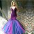 Long Purple Beaded V-Neck Prom Formal Evening Party Dresses 3021425