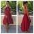High Low Burgundy Prom Homecoming Cocktail Graduation Dresses 3021427