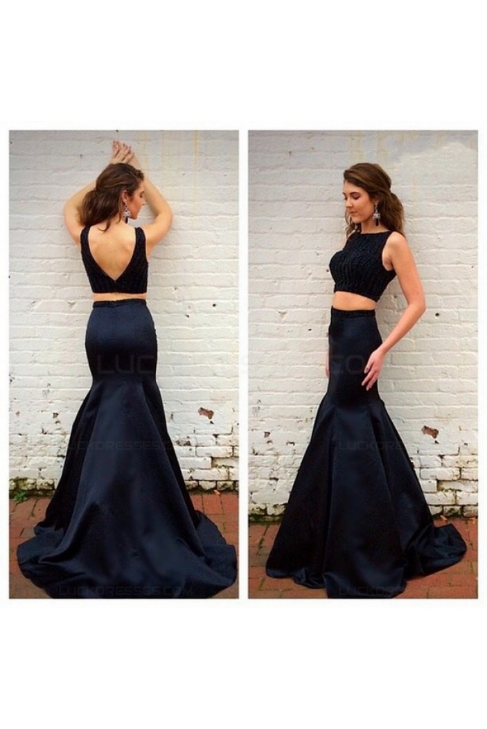 Two Pieces Mermaid V-Back Long Prom Evening Formal Dresses 3020143