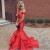 Two Pieces Off-the-Shoulder Mermaid Long Red Prom Formal Evening Party Dresses 3021431