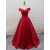 Long Red Off-the-Shoulder Prom Formal Evening Party Dresses 3021435