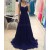Long Blue Chiffon Prom Formal Evening Party Dresses 3021487