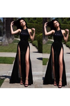 Sexy Long Black Prom Formal Evening Party Dresses 3021516