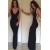 Sexy Long Black Mermaid V-Neck Prom Formal Evening Party Dresses 3021526