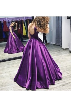 Elegant Ball Gown Prom Dresses Satin Evening Party Gowns 3021539