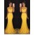 Two Pieces Yellow Lace Mermaid Long Prom Evening Formal Dresses 3020180