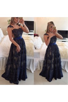 Elegant Beaded Lace Appliques Long Prom Dresses Evening Gowns 3020217