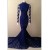 Long Sleeves High Neck Lace Mermaid Prom Dresses Evening Gowns 3020218