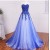 A-Line Sweetheart Lace Appliques Long Blue White Prom Dresses Evening Gowns 3020236