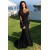 Long Black Mermaid Illusion Neckline Lace Long Sleeves Prom Dresses Party Evening Gowns 3020247